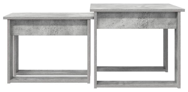 Kávasztal Szett 2 pcs Beton Szürke Faanyag