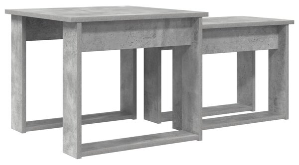 Kávasztal Szett 2 pcs Beton Szürke Faanyag