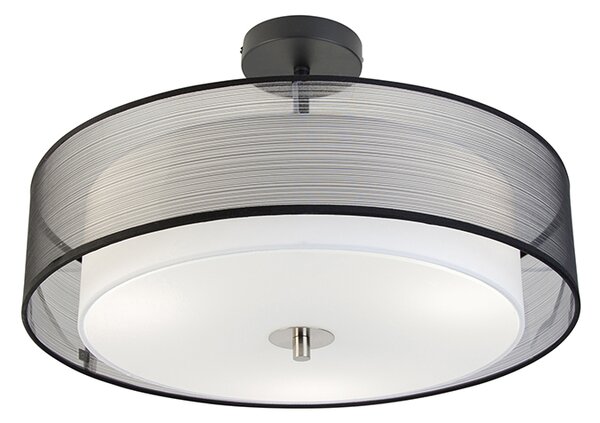 Okos mennyezeti lámpa fekete fehérrel 50 cm, 3 db Wifi A60 - Drum Duo