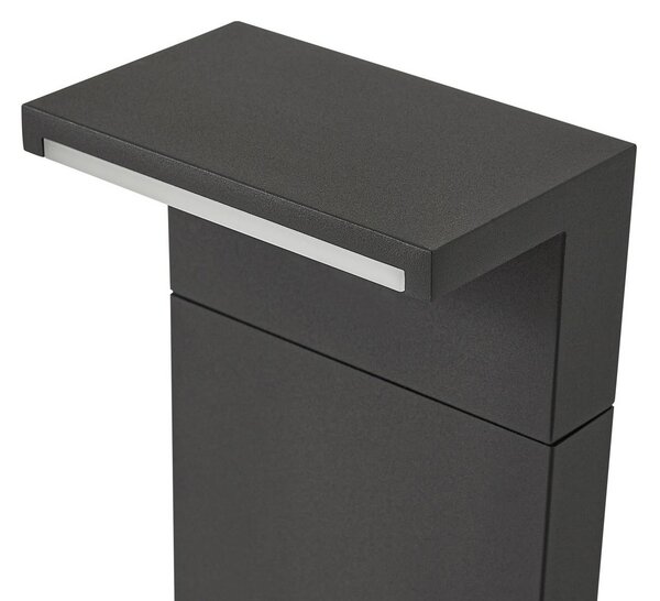 Arcchio LED ösvény világítás Iberion, 90 cm, antracit, fém, Fekete, Alumínium, Modern