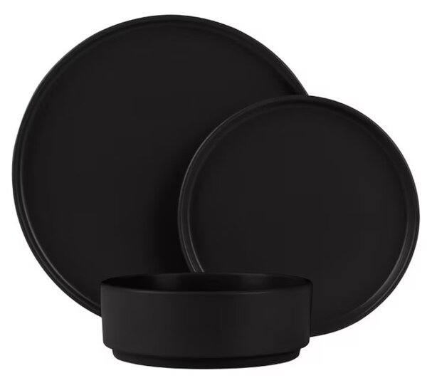 ÉTKÉSZLET 18 RÉSZES MATT BLACK BERLINGER HAUS BH-10009