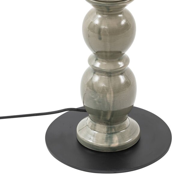 Lucande Lyndorin álló világítás, zöld, kerámia, 150 cm, Zöld, Nappali / Étkező, Kerámia, Dizájn