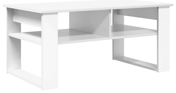 Dohányzóasztal tárolóval Fehér 96 x 54 x 44 cm Faanyag