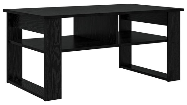 Dohányzóasztal tárolóval Fekete tölgy 96 x 54 x 44 cm Faanyag