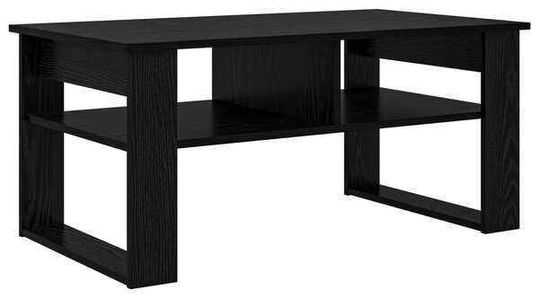 Dohányzóasztal tárolóval Fekete tölgy 96 x 54 x 44 cm Faanyag