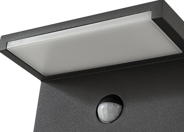 Arcchio Iberion LED ösvény világítás, 90 cm, antracit, érzékelővel, Fekete, Alumínium, Modern