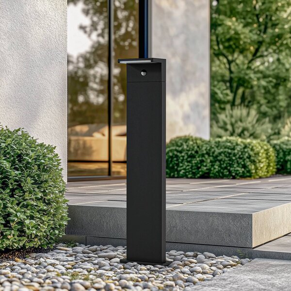 Arcchio Iberion LED ösvény világítás, 90 cm, antracit, érzékelővel, Fekete, Alumínium, Modern