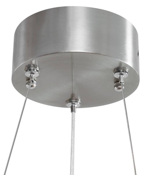 Lucande Glacis LED lógó világítás, kristály, Ø 40 cm, króm, Tiszta / átlátszó, Nappali / Étkező, Üveg, Dizájn