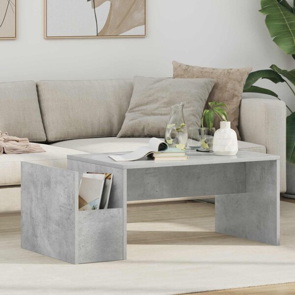 Dohányzóasztal Beton Szürke 90 x 45 x 35 cm Faanyag