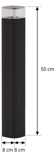 Lindby Halvar ösvény világítás, 50 cm, fekete, IP65, GU10, dimmelhető, Fekete, fém, Modern