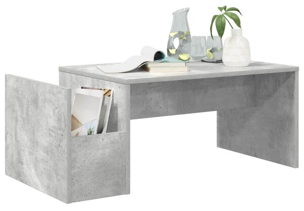 Dohányzóasztal Beton Szürke 90 x 45 x 35 cm Faanyag