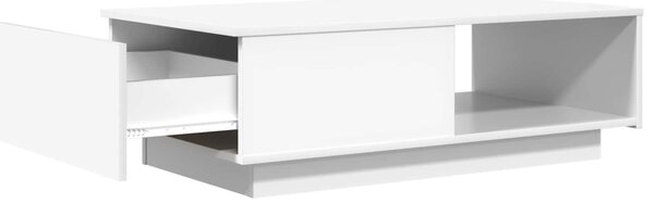 Dohányzóasztal fiókkal tárolóval Fehér 95 x 55 x 31 cm Faanyag