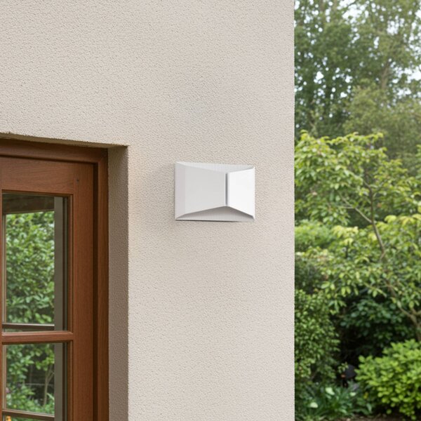 Lindby Anlira LED kültéri fali világítás, fehér, Up & down, IP65, Fehér / opál, fém, Modern
