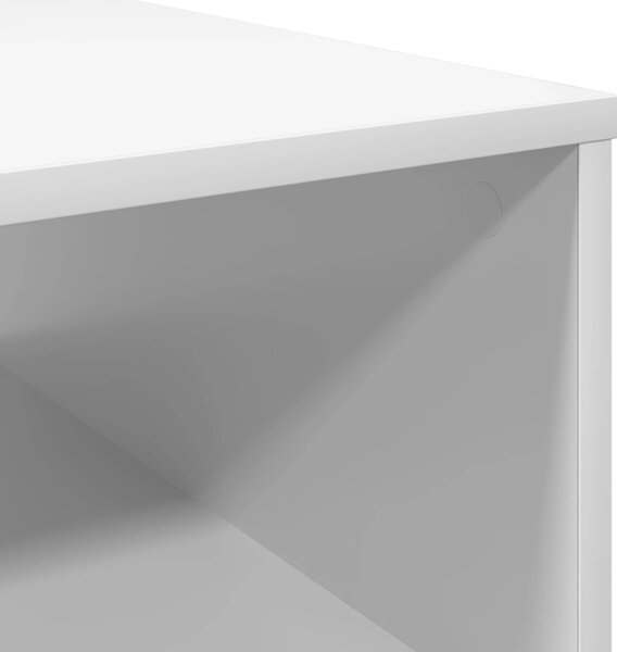 Dohányzóasztal fiókkal tárolóval Fehér 95 x 55 x 31 cm Faanyag