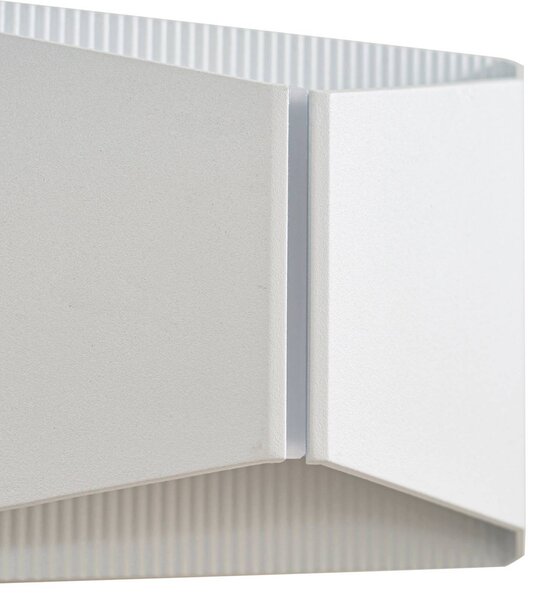 Lindby Anlira LED kültéri fali világítás, fehér, Up & down, IP65, Fehér / opál, fém, Modern