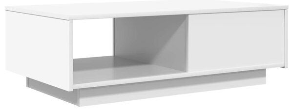 Dohányzóasztal fiókkal tárolóval Fehér 95 x 55 x 31 cm Faanyag