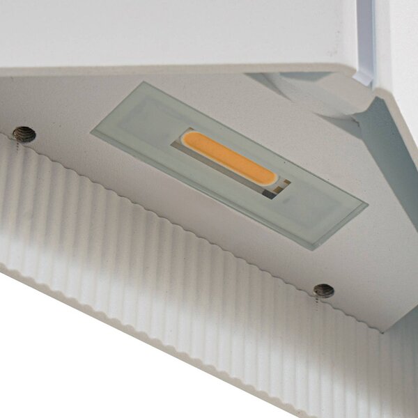 Lindby Anlira LED kültéri fali világítás, fehér, Up & down, IP65, Fehér / opál, fém, Modern
