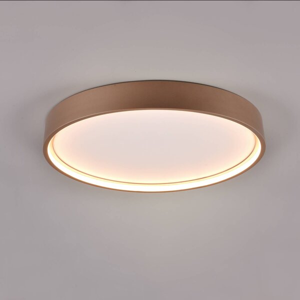 Trio Lighting LED mennyezeti világítás Doha, CCT, kávészín, Barna / rozsda, Nappali / Étkező, fém