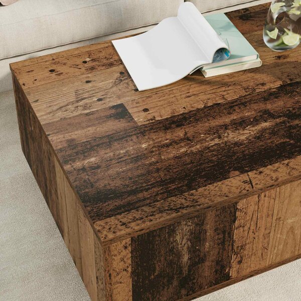 Dohányzóasztal fiókkal Öreg fa 95 x 55 x 31 cm Faanyag
