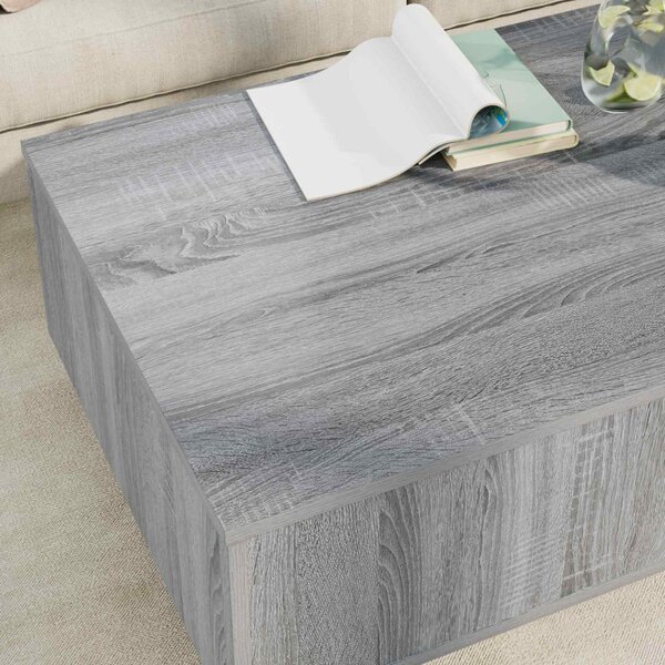 Dohányzóasztal fiókkal Szürke Sonoma 95 x 55 x 31 cm Faanyag