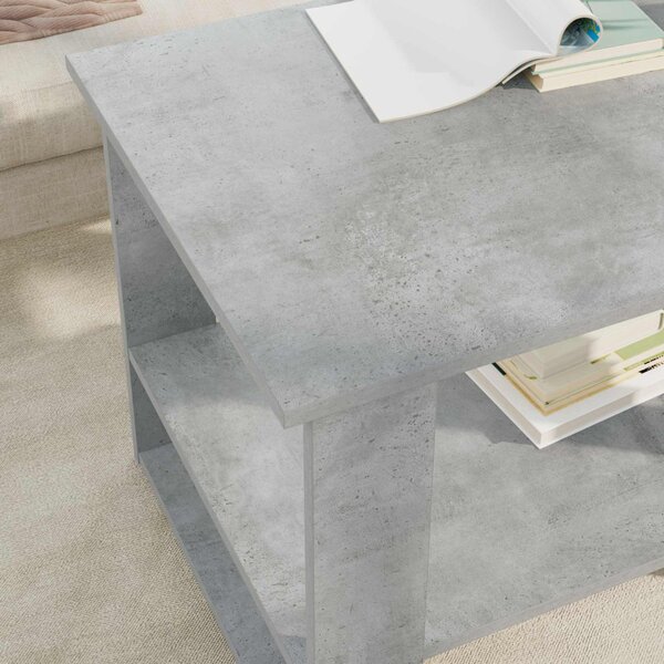 Dohányzóasztal Beton Szürke 72 x 50 x 50 cm Faanyag