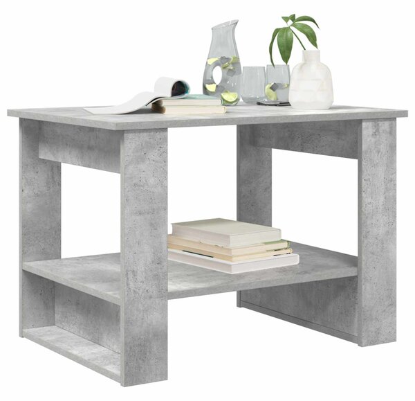 Dohányzóasztal Beton Szürke 72 x 50 x 50 cm Faanyag