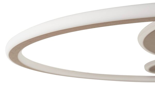 Lucande LED mennyezeti világítás Circulo, kávébarna, CCT, dimmelhető, dimmelhető, Barna / rozsda, Nappali / Étkező, fém, Modern