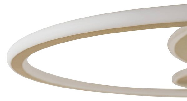 Lucande LED mennyezeti világítás Circulo, arany, 60 cm CCT, dimmelhető, dimmelhető, Sárgaréz / arany, Nappali / Étkező, fém, Modern