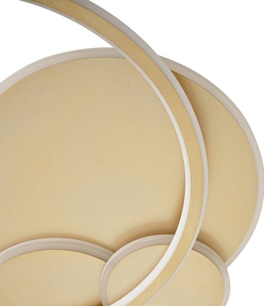 Lucande LED mennyezeti világítás Circulo, arany, 60 cm CCT, dimmelhető, dimmelhető, Sárgaréz / arany, Nappali / Étkező, fém, Modern