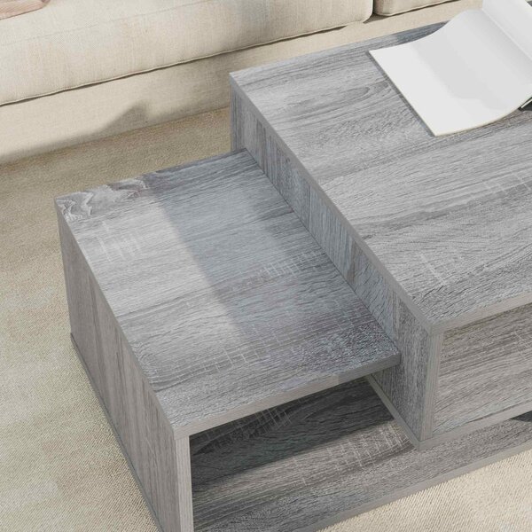 Dohányzóasztal Szürke Sonoma 105 x 50 x 32,5 cm Faanyag