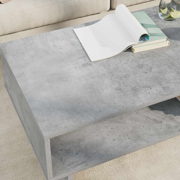 Dohányzóasztal Beton Szürke 100 x 46 x 35 cm Faanyag