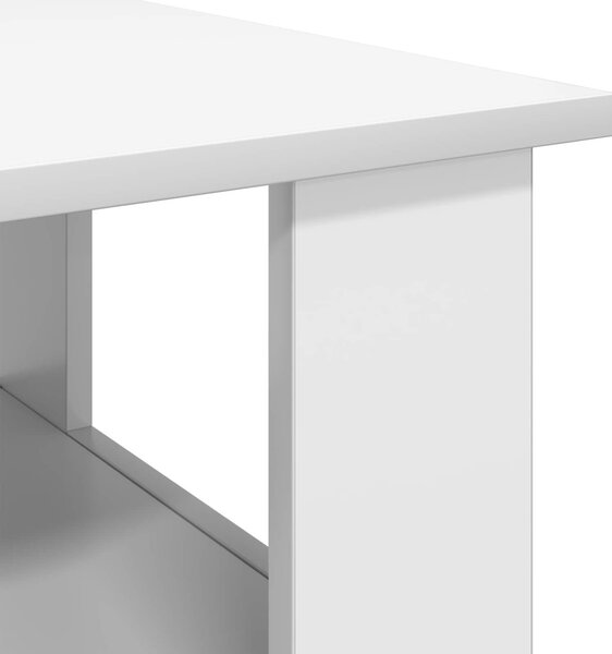 Dohányzóasztal Fehér 90 x 50 x 45 cm Faanyag