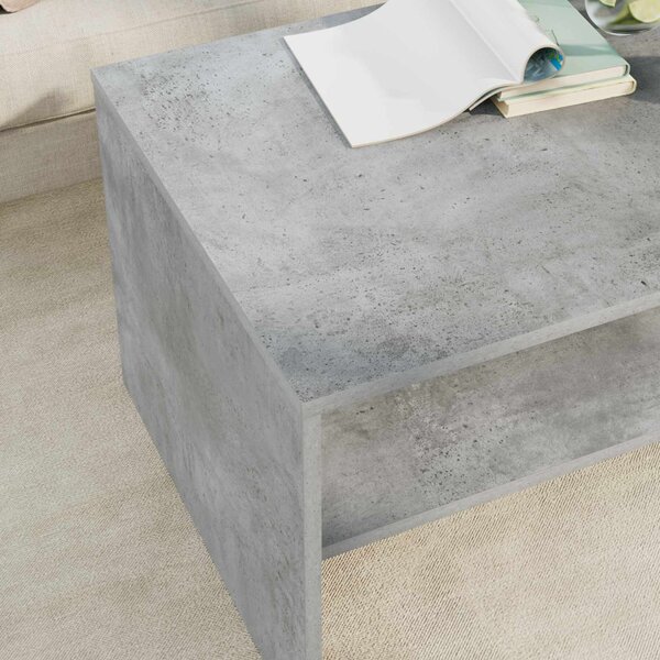 Dohányzóasztal Beton Szürke 80 x 50 x 40 cm Faanyag