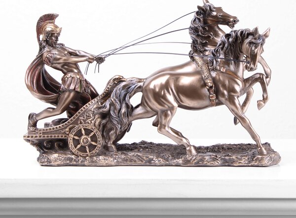 Ben-Hur Szekéren Római Bronz Szobor (Gladiátor - Hidegen öntött bronz)