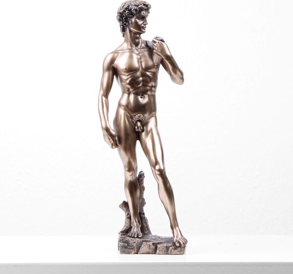 Bronz Dávid Szobor (Michelangelo alkotása - Hidegen öntött bronz szobor)