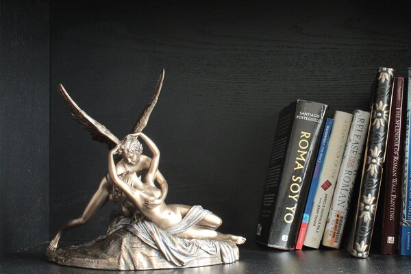 Ámor és Psziché Bronz Szobor (Antonio Canova - Hidegen öntött bronz)