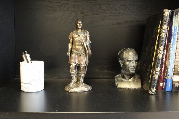 Bronz Julius Caesar Szobor (Hidegen öntött bronz) Görög Római ajándék