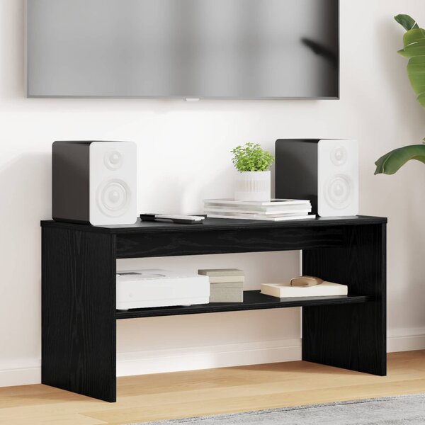 TV szekrény 80 x 35 x 40 cm Fekete tölgy Szerelt Fa