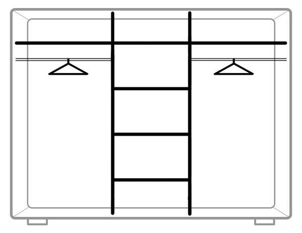 Ruhásszekrény Regnar S3D