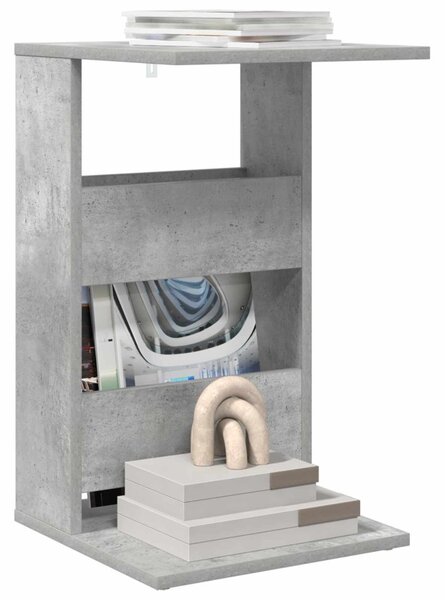 Oldal asztal Beton Szürke 40 x 35 x 60,5 cm Faanyag
