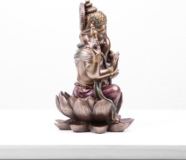 Ganesha Indiai Isten Szobra (Hideg öntvény bronz szobor)