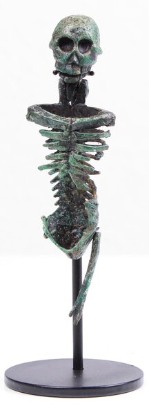 Római Csontváz Szobor - Larva Convivalis Memento Mori (Hideg öntvény bronz szobor)