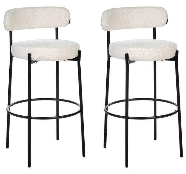 Bárszék kétdarabos szettben ALLISON Buklé Fehér