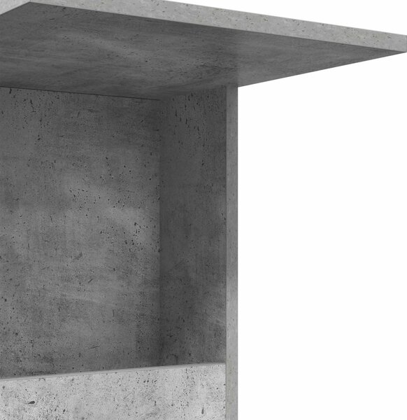 Oldal asztal kerékkel Beton Szürke 40 x 35 x 60 cm Faanyag