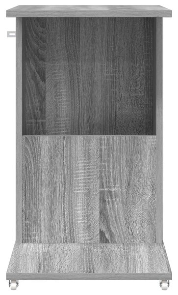Oldal asztal kerékkel Szürke Sonoma 40 x 35 x 60 cm Faanyag