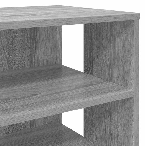 Cipőszekrény polcokkal tárolóval 2 pcs Szürke Sonoma Faanyag