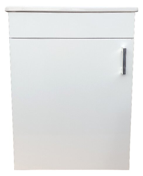 VivaStyle NIKA - fali függesztett - fürdőszobabútor CeraStyle 71100 mosdóval - JOBBOS - 42 x 24 cm