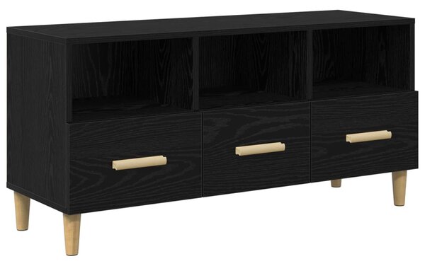 TV szekrény 102 x 36 x 50 cm Fekete tölgy Szerelt Fa