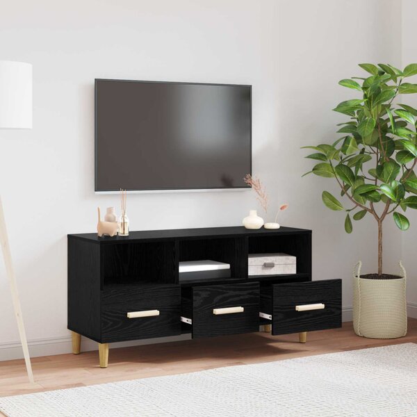 TV szekrény 102 x 36 x 50 cm Fekete tölgy Szerelt Fa