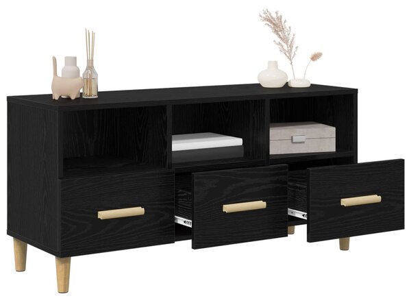 TV szekrény 102 x 36 x 50 cm Fekete tölgy Szerelt Fa